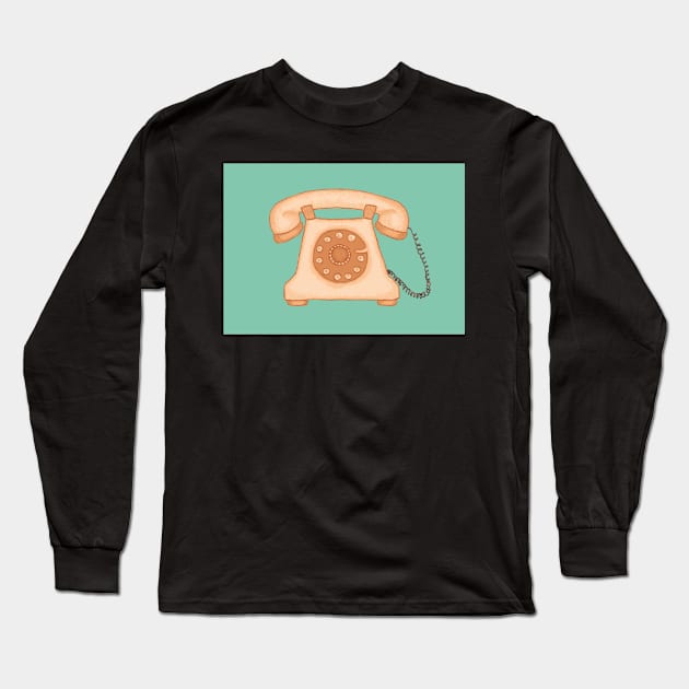 Telephone Long Sleeve T-Shirt by Kuhtina